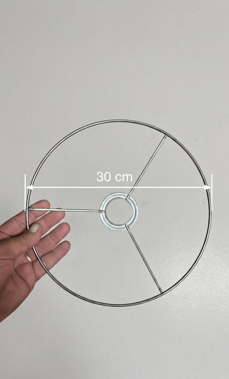 10 Adet Rafya Avize Abajur Avize Teli 30 Cm Çap 1 Adet Boyasız